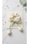 Saten Fiyonklu Saç Tokası Lastik Toka Scrunchie Model Krem Pembe Kırmızı