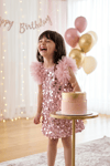 Sparkle Tütülü Pul Payet Parti Elbisesi - Pembe