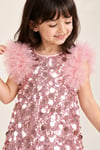 Sparkle Tütülü Pul Payet Parti Elbisesi - Pembe