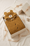 Teddy Bear Kapüşonlu Ayıcık Peluş Yıldız Tulum - Kahverengi