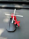 MBX Rescue Kırmızı Metal Gövdeli Model Helikopter Torpido Drifter Seti Torpido Süsü