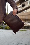 7511 ESKİTME DERİ KAHVE DOSYALIK ÇANTA