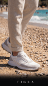 Beyaz Deri Erkek Sneaker Ayakkabı