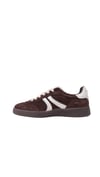 Nara Kadın Kahve-Beyaz Hakiki Deri Sneaker