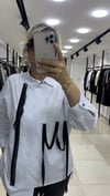 Fermuarlı Poplin Bluz