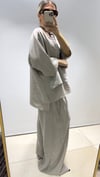 Fular Detaylı Kupra Büyük Beden Takım