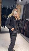 Kapitone Detaylı Büyük Beden Eşofman Takım Siyah
