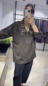 Kuş Gözü Detaylı Koton Gömlek