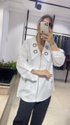 Kuş Gözü Detaylı Koton Gömlek
