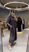 Liora Geometrik Nakış  Detaylı Denim Elbise