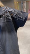 Liora Geometrik Nakiş Detaylı Denim Elbise