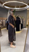 Liora Geometrik Nakış  Detaylı Denim Elbise