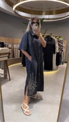 Liora Geometrik Nakiş Detaylı Denim Elbise