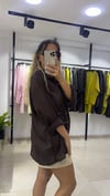 Lyocell Çizgili Büyük Beden Gömlek