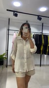 Lyocell Çizgili Büyük Beden Gömlek