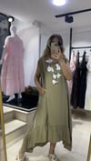 Modal Kolyeli Uzun Elbise