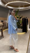 Organze Detaylı Taşlı Koton Gömlek