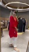 Puantiye Baskılı Pamuk Bluz