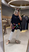 Puantiye Baskılı Pamuk Bluz
