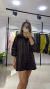 Taş İşlemeli Delik Nakışlı Koton Gömlek