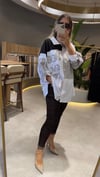 Urban Royale Çizgili Oversize Gömlek Koton Kahverengi