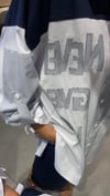 Urban Royale Çizgili Oversize Gömlek Lacivert