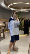 Urban Royale Çizgili Oversize Gömlek Lacivert