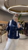 Valencia Büyük Beden Premium Denim Bomber Ceket