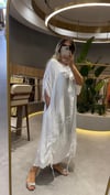 Varak Baskılı Büyük Beden  Pamuk Elbise