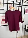 Bel Ayarlamalı Bordo Bluz