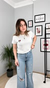 Kedi Nakışlı Beyaz20 Tişört