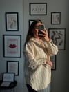 Siyah Çizgili Oversize Gömlek