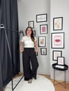 Tensel Kumaş Bağlamalı Pantolon