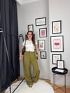 Tensel Kumaş Bağlamalı Pantolon