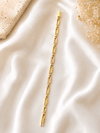 Gold Oval Taş Geçişli Bileklik