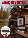 1000 Watt Oto İnvertör Elektrik Dönüştürücü Ev Tipi Priz