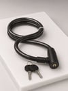12 mm PVC Kaplamalı Bisiklet Kilidi 80 cm Anahtarlı Çelik Halat Kilit 2 Anahtarlı Güvenlik Kilidi