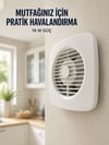 120 mm Havalandırma Fanı 180 m³/h Dekoratif Duvar ve Tavan Tipi Aspiratör