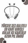 120 Saat Bluetooth Kulaklık Kablolu Boyun Askılı SD Kart Girişli ANC Özellikli