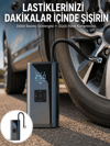 12V Uyumlu Çok İşlevli Akıllı Araç Lastik Pompası Yeni Nesil