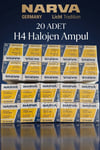 20 ADET NARVA 12V H4 43T 60W 55W FAR AMPULU