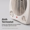 2000W Masaüstü Fanlı Isıtıcı - Akıllı Termostatlı, Kompakt ve Güvenli Taşınabilir Isıtıcı