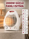 2000W Taşınabilir Elektrikli Fanlı Isıtıcı – Hızlı Isınma, Kompakt Boy
