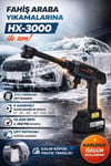 21V 4000mAh Li-ion Kablosuz Yıkama Tabancası (Siyah)