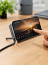 240W Type-C Telefon Standlı Örgülü Şarj ve Data Kablosu