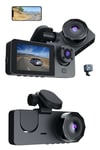3 Kameralı 2 İnç 1080P Araç İçi Kamera Sürüş Kamerası CarPlay