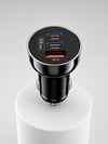 3 Portlu Araç İçi Şarj Adaptörü Çift PD Type-C ve QC3.0 USB Çıkışlı