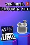 3.Nesil TWS Bluetooth Kulaklık Bluetooth Bağlantılı Akıllı Saat Amoled Ekran Plastik Hasır Kordon