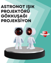 360° Ayarlanabilir Başlıklı Astronot Gece Lambası