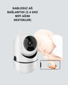 360° Dönen Akıllı WiFi Kamera – Uzaktan Kontrol ve İki Yönlü Ses Özellikli